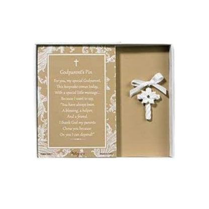 Godparents Cross Pin