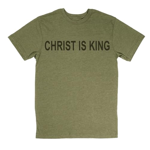 Yee Yee Apparel Christian Faith Graphic Tee Shirt – Men’s Christian Graphic Tees and Short Sleeve Shirts - color: Christ is King, size: Large