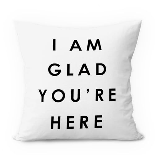 Classroom Decor Pillow Covers 18x18, I'm Glad You're Here Decorative Throw Pillow Covers Pillowcases for Kids Nursery Toddler Room Bedroom Playroom Classroom Decor - color: 03-kidroom(4) I'm Glad You're Here