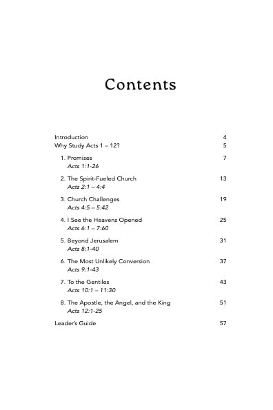 Acts 1 - 12: The Church Is Born: 8-Session Bible Study (Easy-to-use Bible-study workbook with discussion questions and Leader’s Guide included, great for small groups) (Good Book Guides)