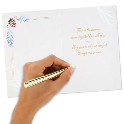 Hallmark Holiday Sympathy Card (May Your Heart Find Comfort) - size: 5 inches x 7.2 inches, style: May Your Heart Find Comfort