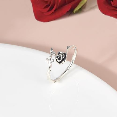 925 Sterling Silver Celtic Knot Open Adjustable Ring for Women Size 4-7 - color: Rose Ring