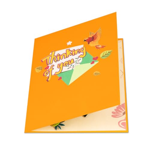 3D Parrot Pop Up Card for Women Men, Thinking Of You Card - color: Parrot