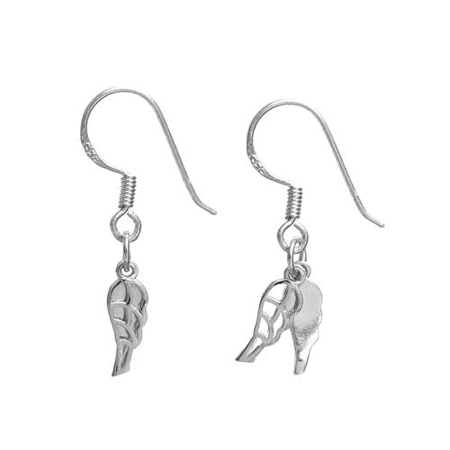 Fleur De Lis Charm Dangle Drop Earrings, 925 Silver & 14k Gold