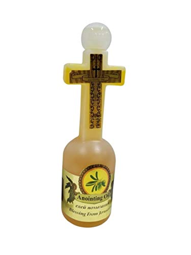 STRONG FAITH Blessed Holy Prayer Oil with Biblical Spices from Jerusalem (Cross Bottle Oil)