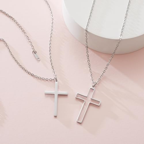Faith Jesus Cross Necklace Name ID Warm Gift for Mama Gigi Grandma Women - color: cross necklace set