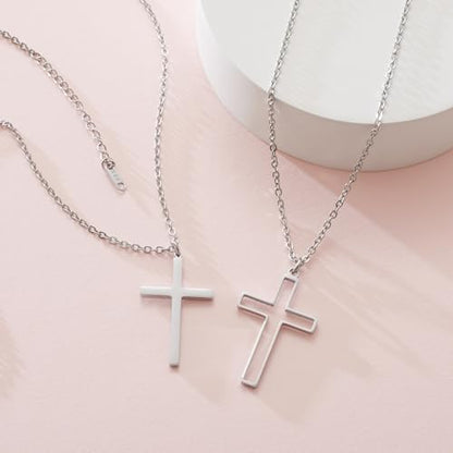 Faith Jesus Cross Necklace Name ID Warm Gift for Mama Gigi Grandma Women - color: cross necklace set