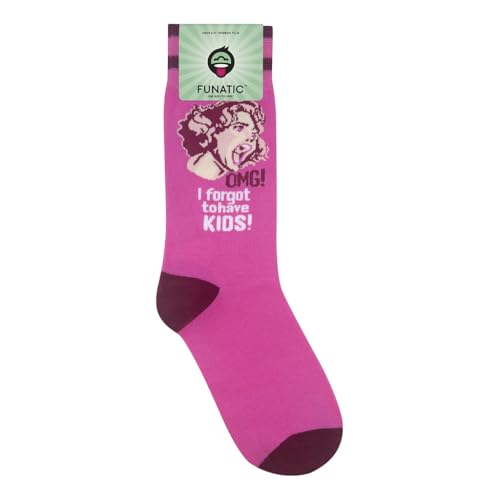 FUNATIC Crazy Socks with Funny Sayings - Novelty Gift for Men, Women, Adult - color: Omg I Forgot to Have Kids