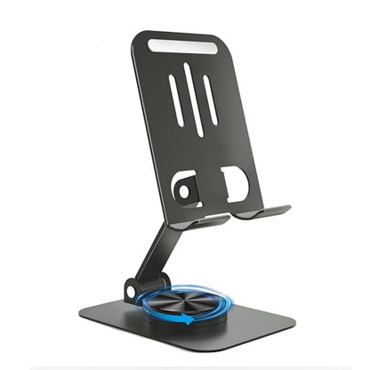 Metal Cell Phone Stand for Desk, Multi-Angel Adjustable 360° Rotation Non-Slip and Foldable Mobile Phone Stand, Compatible with iPhone 18/17 Series and All Smartphones, Purple - color: Purple