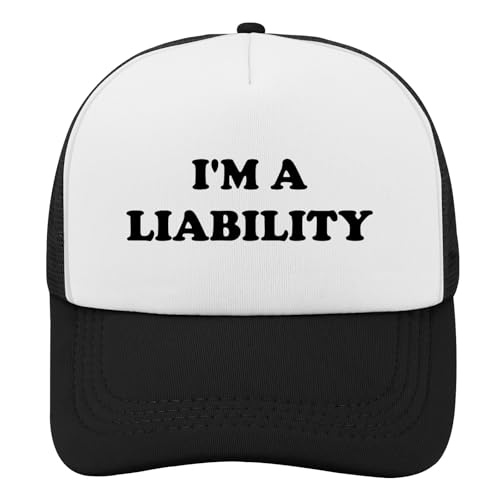 Black Trucker Hat with Funny Saying, Funny Hat for Men & Women - color: Allblack-3