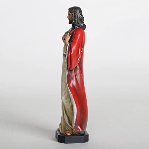 BC Catholic Sacred Heart of Jesus Statue 10" H Jesus Christ Art Sculpture - size: 10 inches H