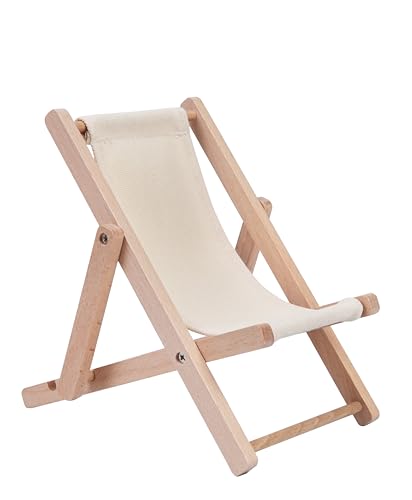 Foldable Wooden Cell Phone Stand, Phone Holder for Desk - color: Beige
