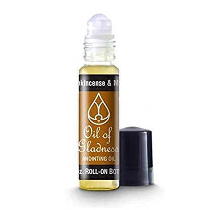 Oil of Gladness Frankincense and Myrrh Anointing Oil - Oil for Daily Prayer, Ceremonies, and Blessings 1/3 oz Roll-On - size: 0.3 Fl Oz (Pack of 1)