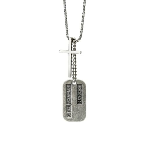 Wolverine Dog Tag and Cross Necklace for Men & Women, 3-in-1 DIY Jewelry