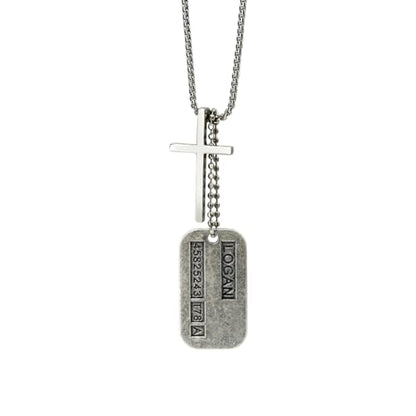 Wolverine Dog Tag and Cross Necklace for Men & Women, 3-in-1 DIY Jewelry