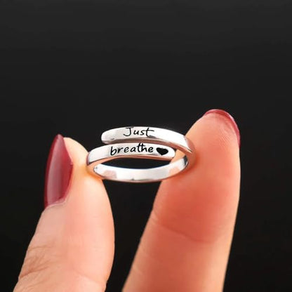 Faith Over Fear Cross Ring For Women, Christian Blessed Hope Love Encouragement Rings Adjustable Open Wrap Thumb Cross Inspirational Ring Jewelry Graduation Cocktail Party Gift - color: Love