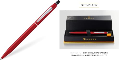 Cross Click Refillable Ballpoint Pen, Medium, Crimson Lacquer - color: Red