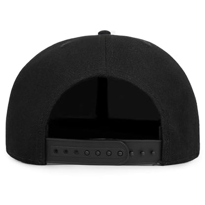 Christian Hats for Men Women - Cross Faith Flat Snapcback Hats - Religious Gifts for Thanksgiving Christmas - color: Black/Cross White