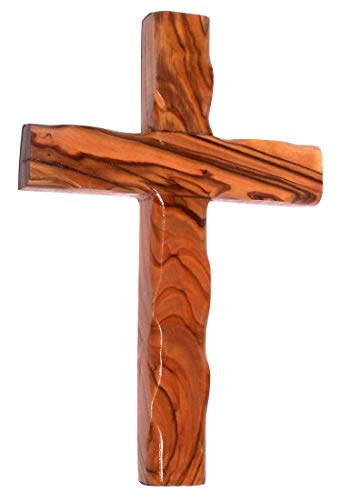 Holy Land Market Hand Carved Olive Wood Wall Cross Pair 4.75 Inch - size: 5"L x 3"W