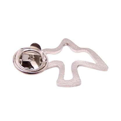 Holy Spirit Dove Lapel Pin, Silver Toned, Religious Symbol, 0.75 Inches