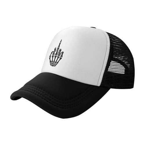 MOLAIGIN Trucker Hat, Adjustable Snapback Hat, Baseball Cap for Men Women, Breathable Mesh for Casual Wear - color: Black5