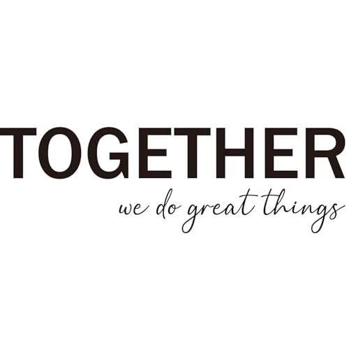 PLIGREAT 2 Sheets Motivational Wall Stickers, Together we do Great Things Wall Decals Peel and Stick Teamwork Art Decor for Office School Store Living Room Bedroom Home Indoor Decoration - style: We Do Great Things
