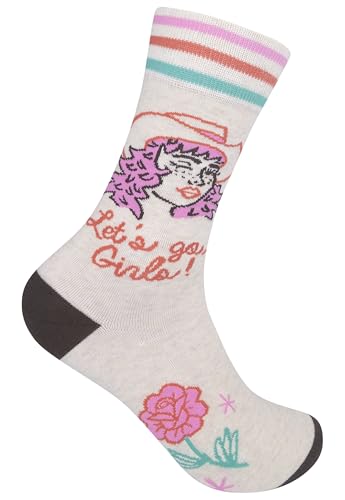 FUNATIC Socks with Funny and Profane Sayings, Sarcastic Gift for Men Women - color: Let's Go Girls