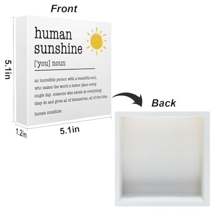 Sunshine Gifts Desk Sign Wooden Box Sign Table Decoration White - color: White0377