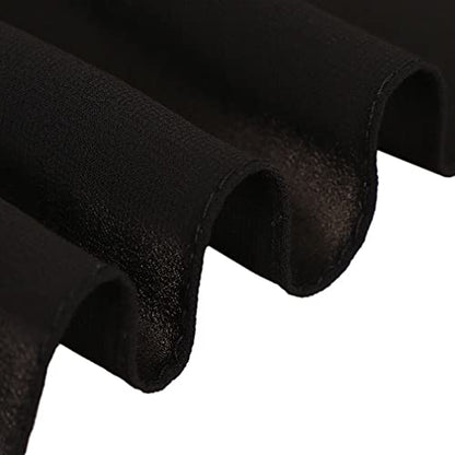 LMVERNA Solid Color Bubble Chiffon Scarf for Women Fashion Soft Hijab Long Scarfs Wrap Scarves - color: Black
