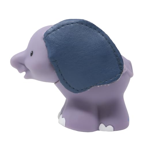 Fisher-Price Replacement Part for Collectible Little People Noah's Ark or Zoo Playset K0475 - Replacement Elephant Figure with Leather Like Touch and Feel Ears and Green Turtle on It's Back