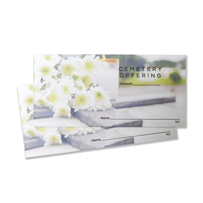 Cemetery Offering Envelopes for Church | 3" x 6 5/16" | Pack of 100