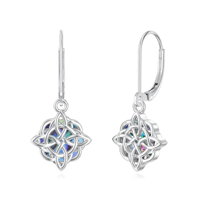 Dorunmo 925 Sterling Silver Mustard Seeds Dangle Earrings for Women Mountains Earrings Hypoallergenic Christmas Jewelry Gifts for Women - style: Celtic Knot