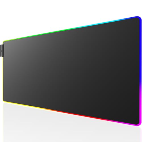 KTRIO RGB Large Gaming Mouse Pad, 31.5 x 11.8 in, RGB Black, XL - color: RGB Black, size: 31.5l X 11.8w Inches