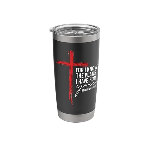 For I Know The Plans I Have For You Jeremiah 29:11 Cross Stainless Steel Insulated Tumbler