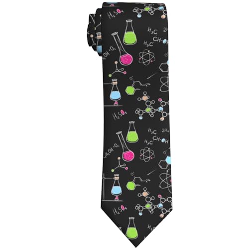 Men's Neckties, Novelty Printed Skinny Tie for Work Casual Party - color: Science Chemistry