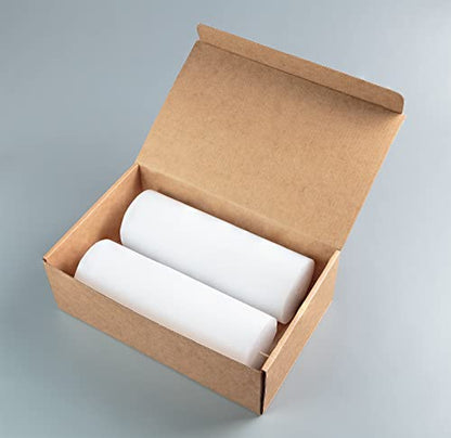 Melt Candle White Pillar Candles, Unscented, 2 Pack, 3 x 8 Inch - color: White, size: 3" x 8"