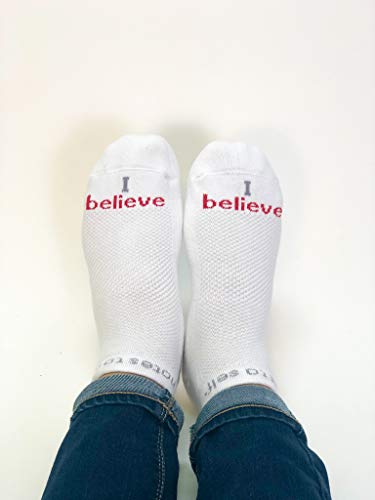 notes to self – Inspirational Religious Socks for Men & Women, Spiritual Gifts - color: Red-believe, size: Large