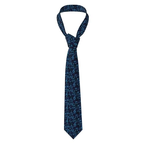 Men's Neckties, Novelty Printed Skinny Tie for Work Casual Party - color: Music