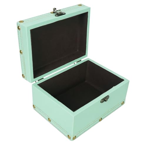 DreamsEden Small Wooden Keepsake Box, Decorative Boxes with Lids and Latch - color: Green