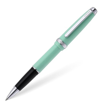 Cross Lume Seafoam Polished Chrome Rollerball Pen, Medium Point, Black Ink - color: Turquoise