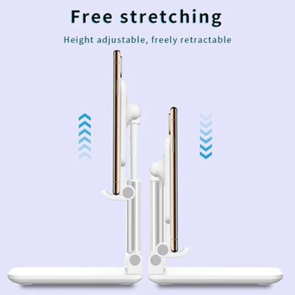 Adjustable Cell Phone Stand – Foldable Desk Phone Holder for iPhone 16 15 14 13 12 11 Pro Max, Galaxy S25 S24, All Smartphones, Portable Office & Home Accessory (Silver) - color: Silver