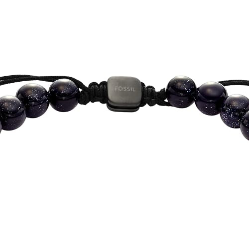 Fossil Men's Beaded Bracelet - color: Black Bead