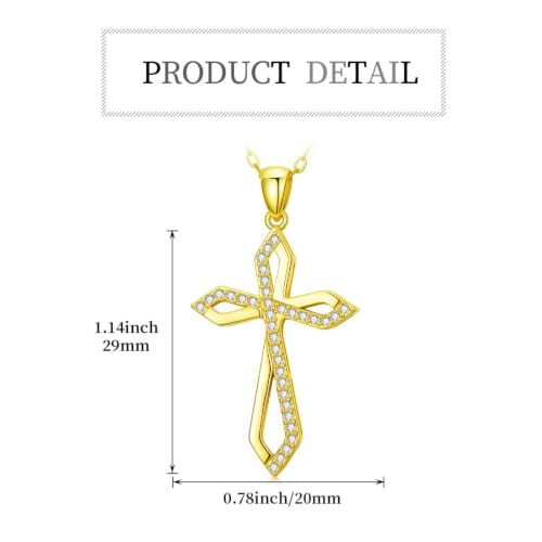 KQ&TTENG 14k Gold Plated Four Leaf Clover Necklace Irish Jewelry Wedding Anniversary Birthday Gifts for Women Wife Mom Girlfriend - color: A03
