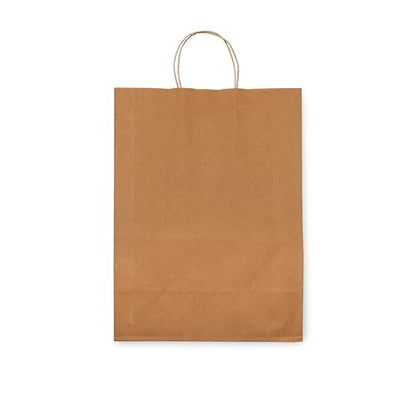 Prime Line Packaging Paper Grocery Bags with Handles, 13x7x17 Inch, 50 Pack - size: 13x7x17 Inch