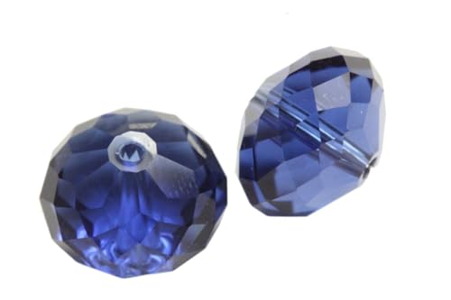 24pcs Adabele Austrian 6mm Rondelle Crystal Beads Dark Indigo Blue - color: Dark Indigo/Blue, size: 4mm x 6mm - 24pcs