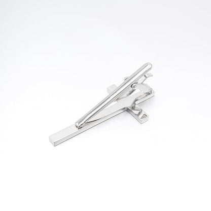 Novelty Silver Gold Black Tie Clip for Men Unique Owl Fish Shark Guitar Cross Tie Bar Neckties for Regular Wedding Business Tie Pin Clips Jewelry - style: Silver Cross