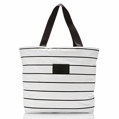 ALOHA Collection Day Tripper Tote | Lightweight, Packable, and Splash-Proof Beach Tote Bag | Easy to Clean - color: Pinstripe, size: One Size - Day Tripper Tote
