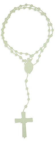 Vatican Imports Plastic Economy Rosary | 10 Bright Colors | Perfect for Camps, Groups and Retreats | Made in Italy | Christian Prayer Accessories - color: Glow-in-the-Dark