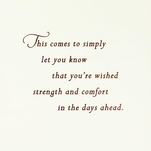 Hallmark Sympathy Card (Strength and Comfort) - size: 5 inches x 7.2 inches, style: There Are No Words