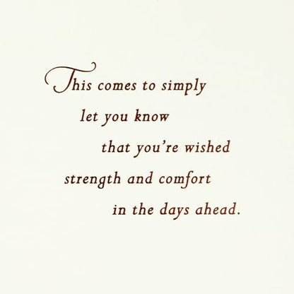 Hallmark Sympathy Card (Strength and Comfort) - size: 5 inches x 7.2 inches, style: There Are No Words